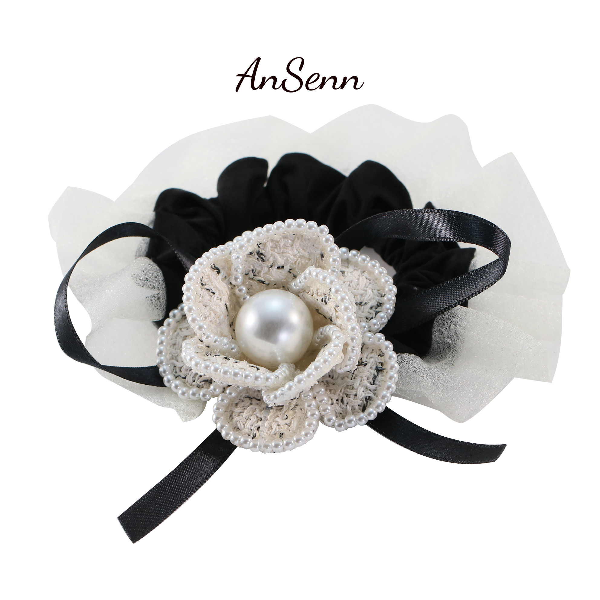 【小魏总珠宝】山茶花发圈简约优雅高级氛围感发绳饰品高弹力不伤发