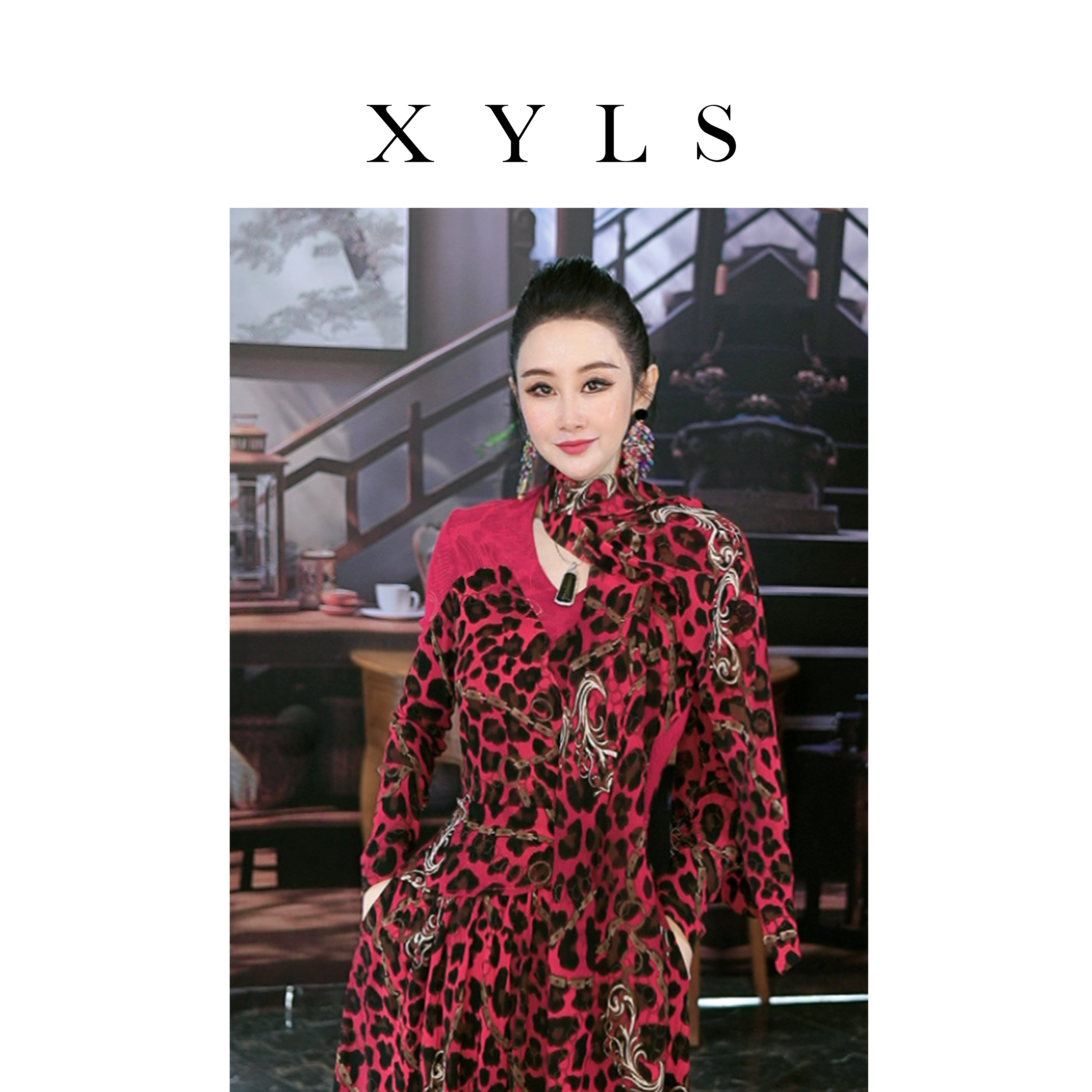 女装连衣裙弹力印花T006777