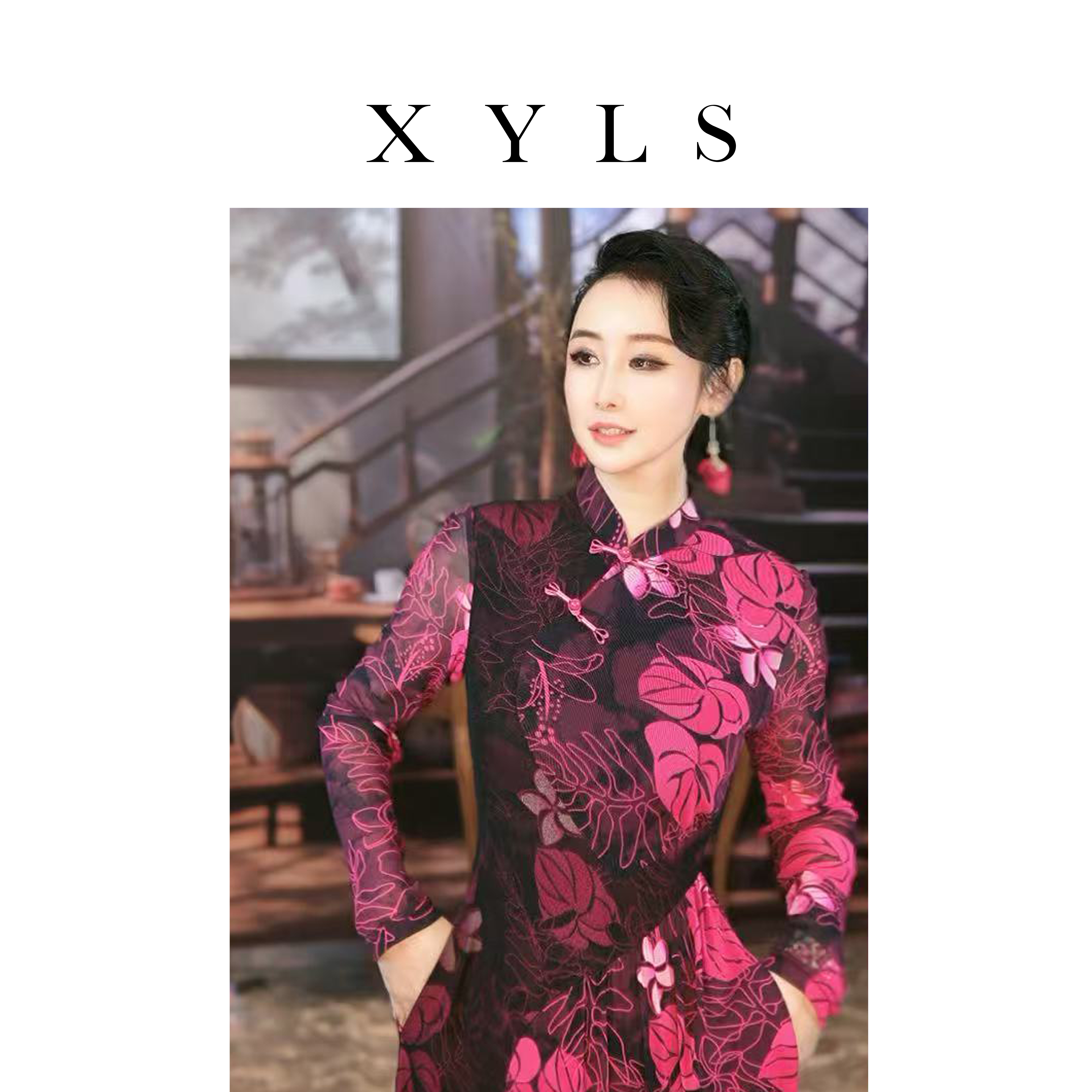 女装弹力网纱连衣裙T006569