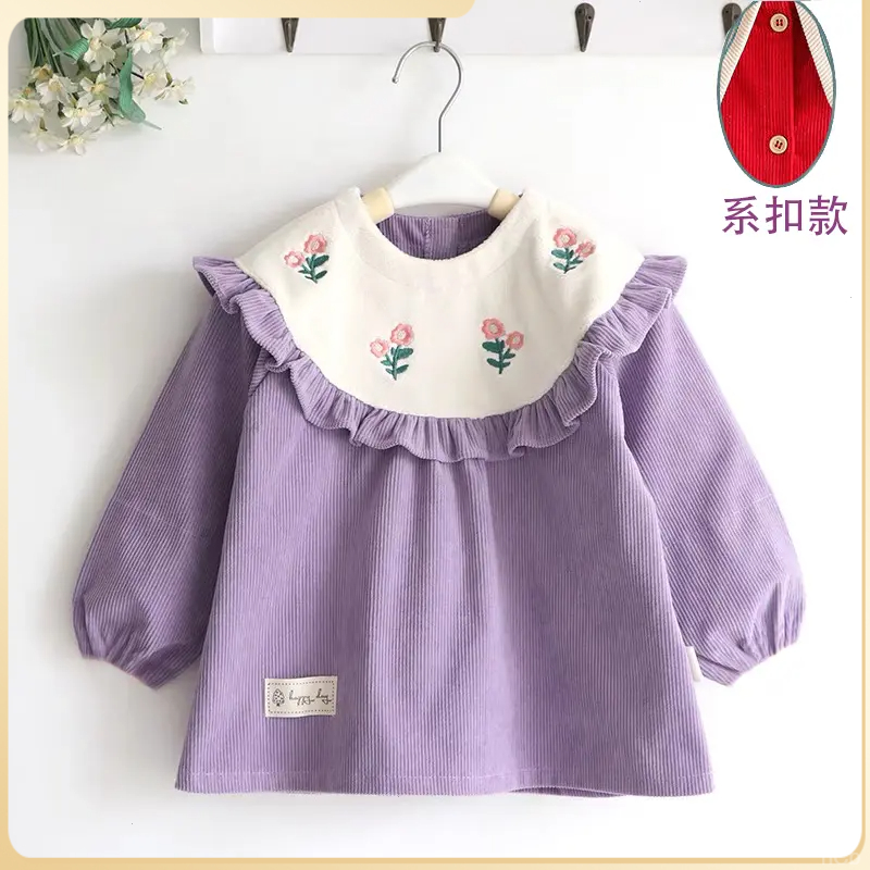 宝宝防脏罩衣宝宝防水罩衣吃饭防水防脏秋冬长袖婴儿围裙儿童外穿