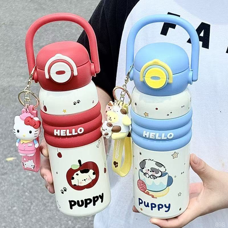 新款拎拎双饮保温杯316不锈钢大容量吸管杯女生便携防摔学生水杯