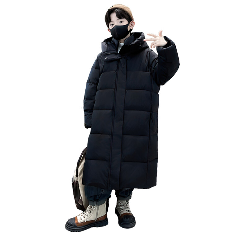 童中长款羽绒服加厚过膝儿童恒温外套2023新款冬装孩童装
