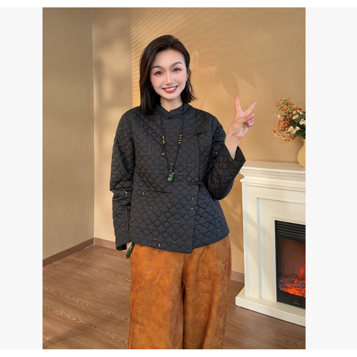 【大季原创】W161冬季新中式宽松棉袄外套女国风女装