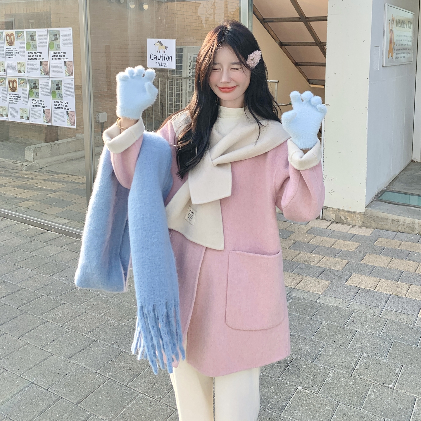 甜美氛围感百搭减龄气质大衣女2025冬季新款高品质轻奢双面呢外套