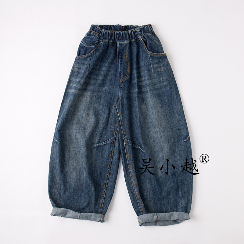 吴小越w1419男童牛仔裤秋款刺绣韩版痞帅男孩秋冬新款韩版长裤