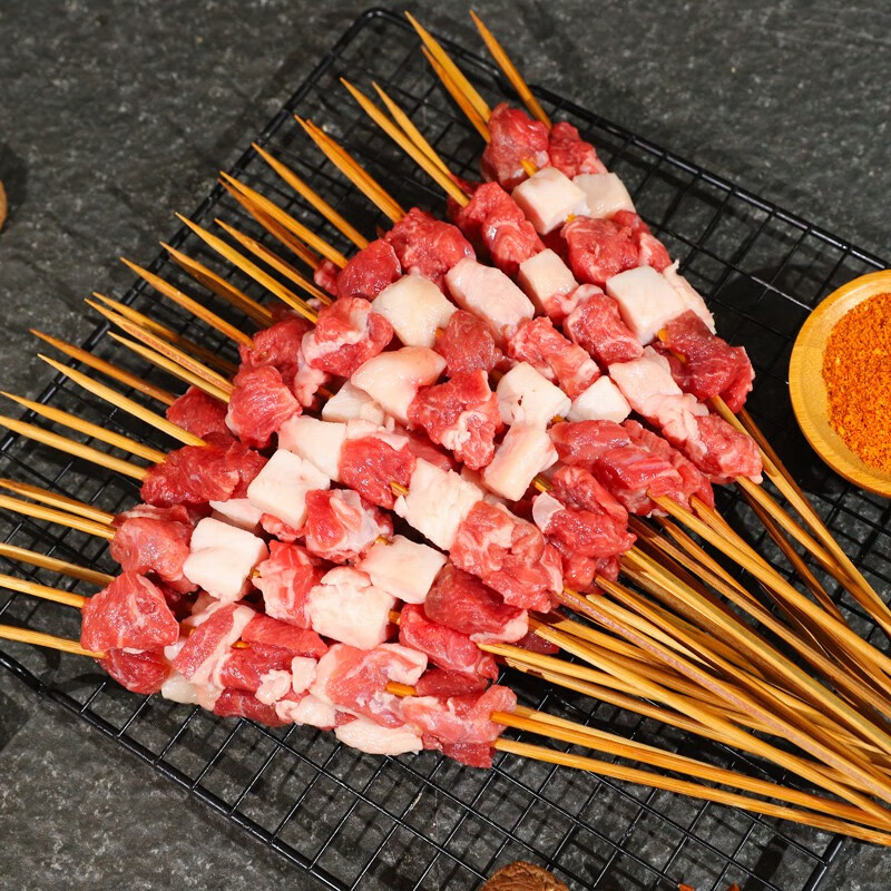 内蒙古草地散养羊 羊肉串