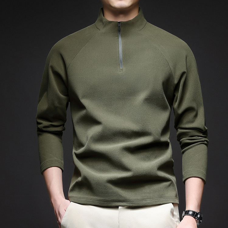 瑞士户外象男士加厚保暖速干卫衣秋冬运动休闲立领长袖T恤打底衫