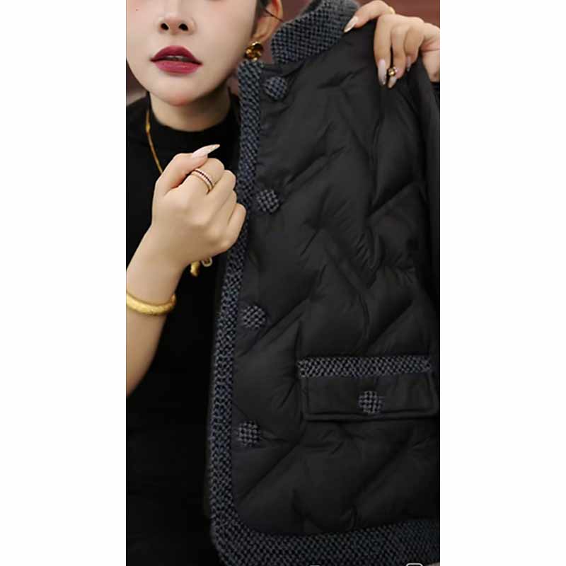 靓雅女【优雅黑色】2026冬季新款御寒保暖阔太太时髦洋气棉服外套女