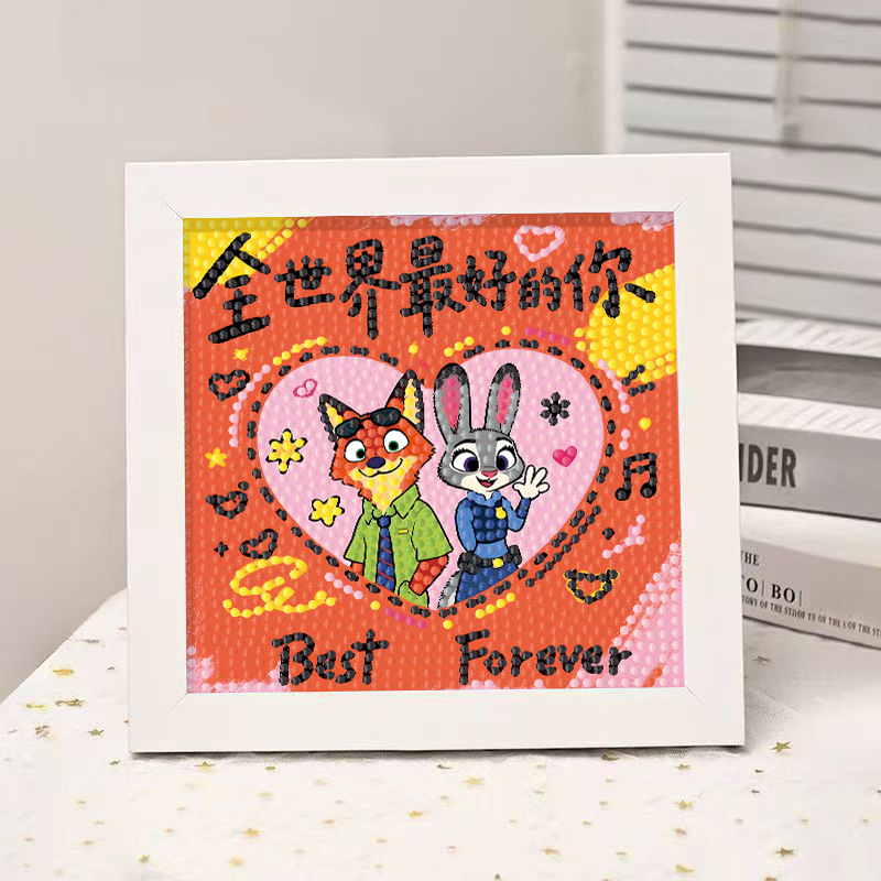 迪士尼疯狂动物城尼克朱迪钻石画卡通动漫DIY手工材料包热销爆款