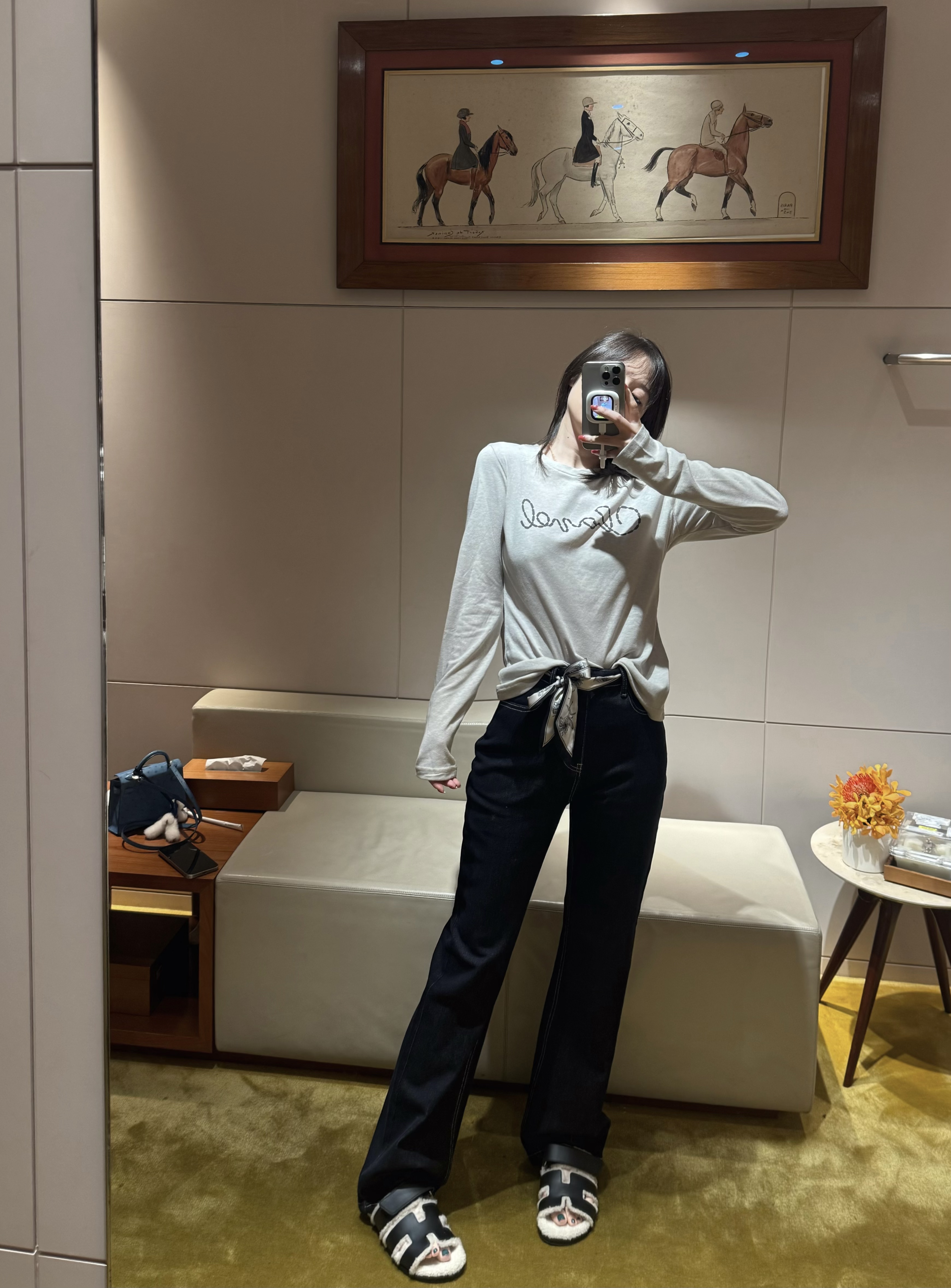 BETTER JOELAY -【微喇丝迹】高级牛仔裤水洗时尚宽松休闲风ZZ2116