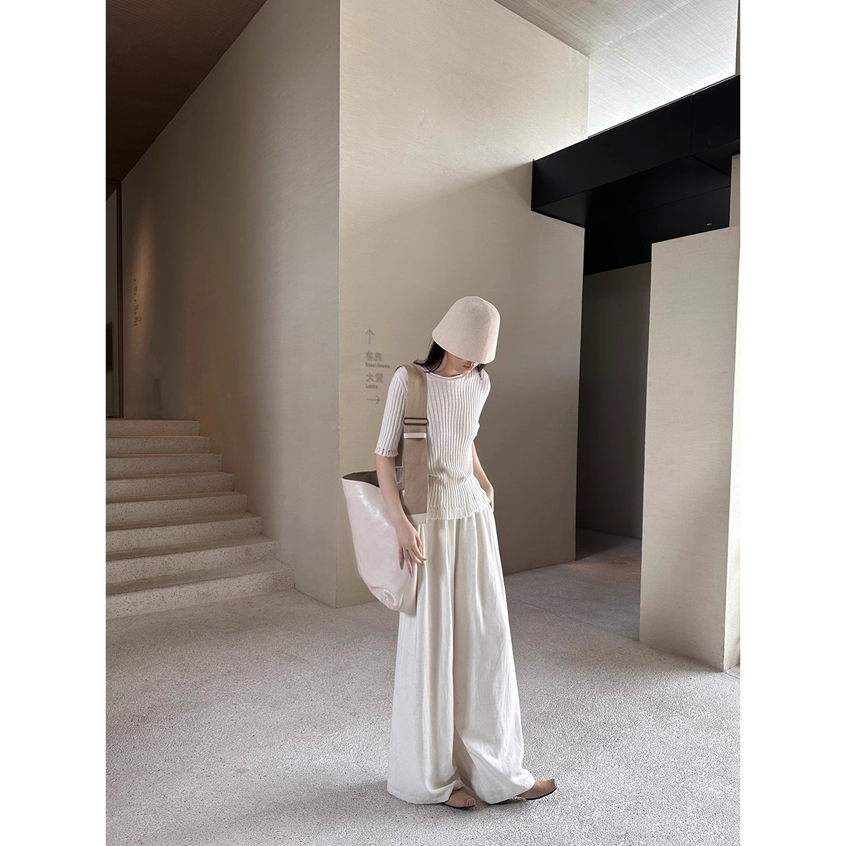 显瘦垂感荡荡裤宽松慵懒棉麻裤休闲裤阔腿裤百搭宽松夏季长裤810