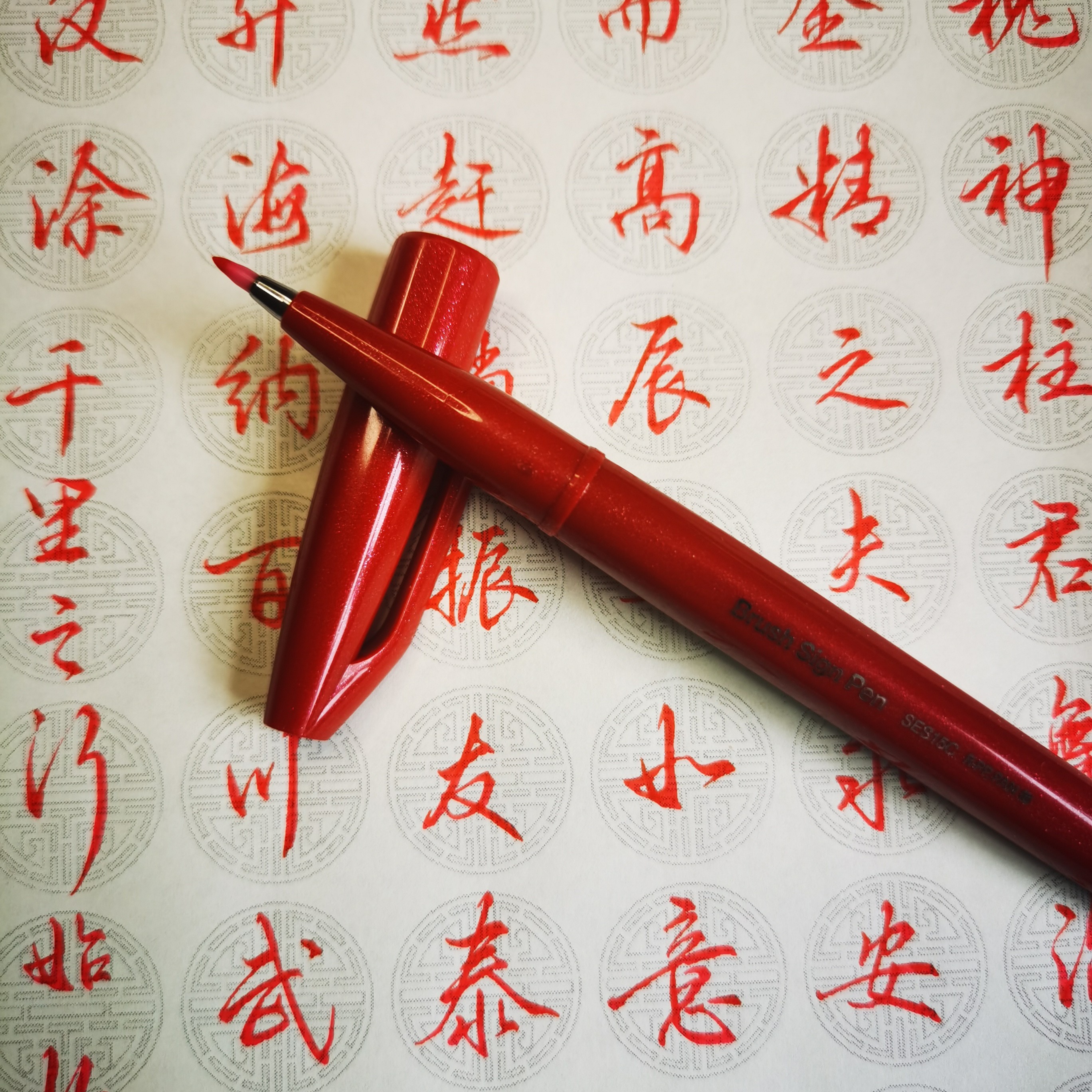 某本通进口正品彩色秀丽笔软笔定制书法笔高档练字签字笔软毛笔