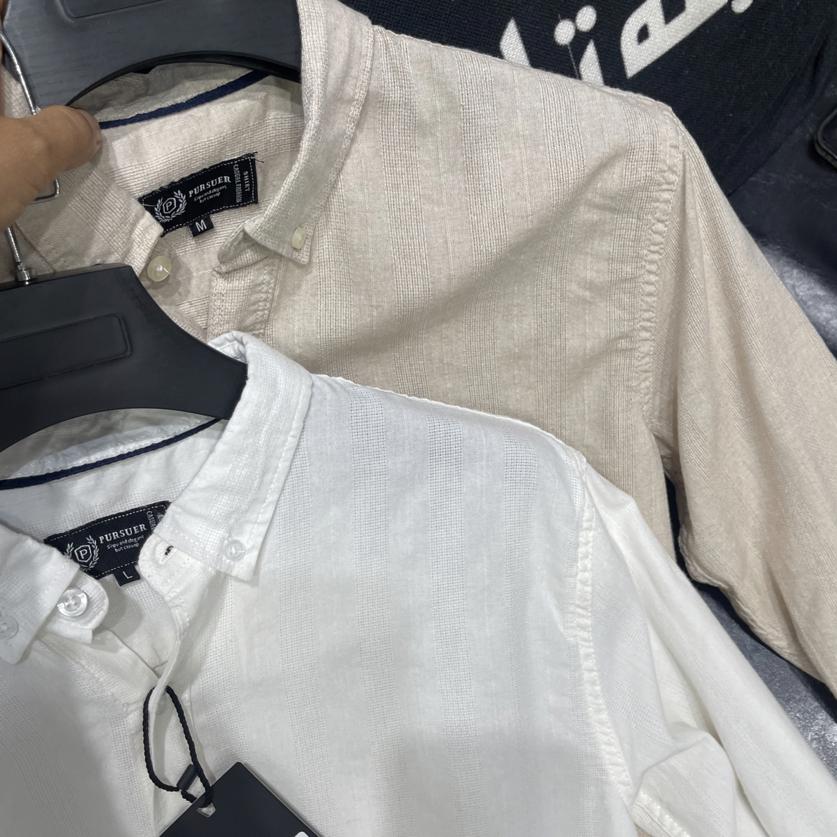 男士春秋纯棉衬衫