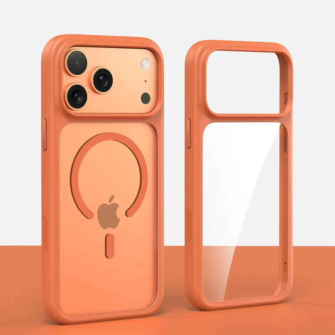 适用苹果17ProMax手机壳透明磁吸17商务全包AI相机按键17pro防摔