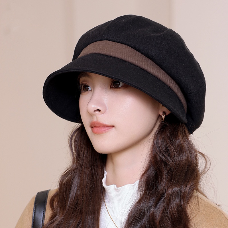 2025新款韩版贝雷帽秋冬季百搭妈妈渔夫帽堆堆帽女保暖八角帽盆帽
