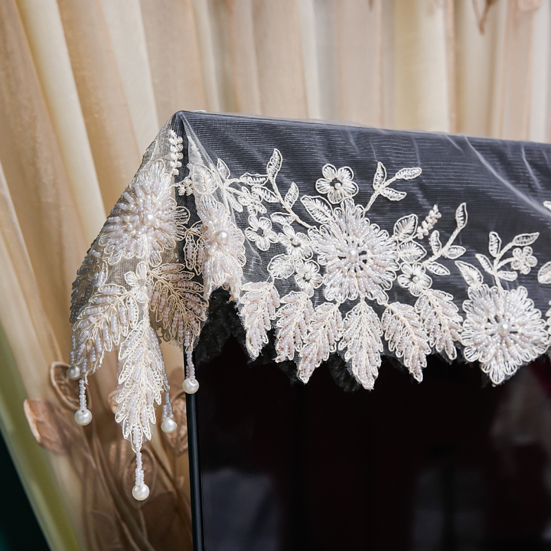 501-3（40*220cm）钉珠 手工钉珠蕾丝桌旗