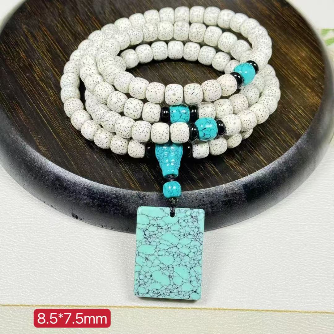 正宗海南星月菩提 脱脂顺白老型桶珠  高密高抛文玩串108颗吊坠