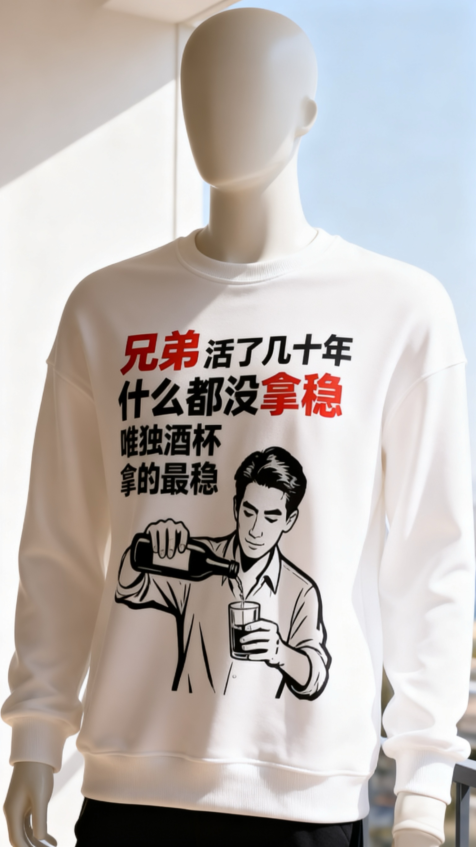 2025新款兄弟活了几十年男女同款 秋冬款加绒个性搞笑幽默卫衣