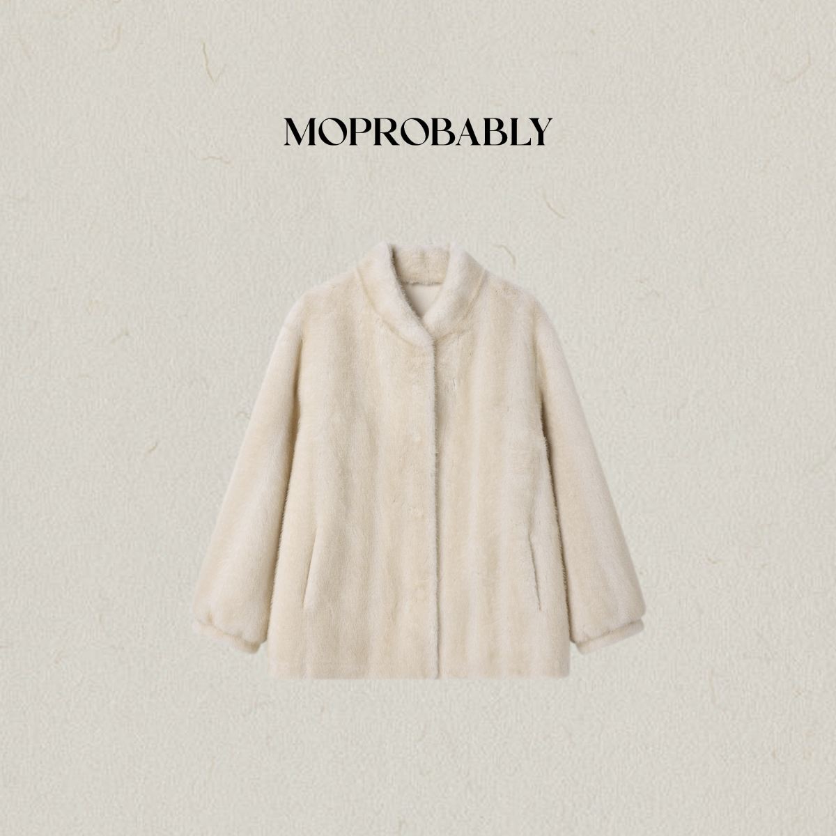 Moprobably李予诺「纯真」渐变混色松弛感仿水貂外套L5457061