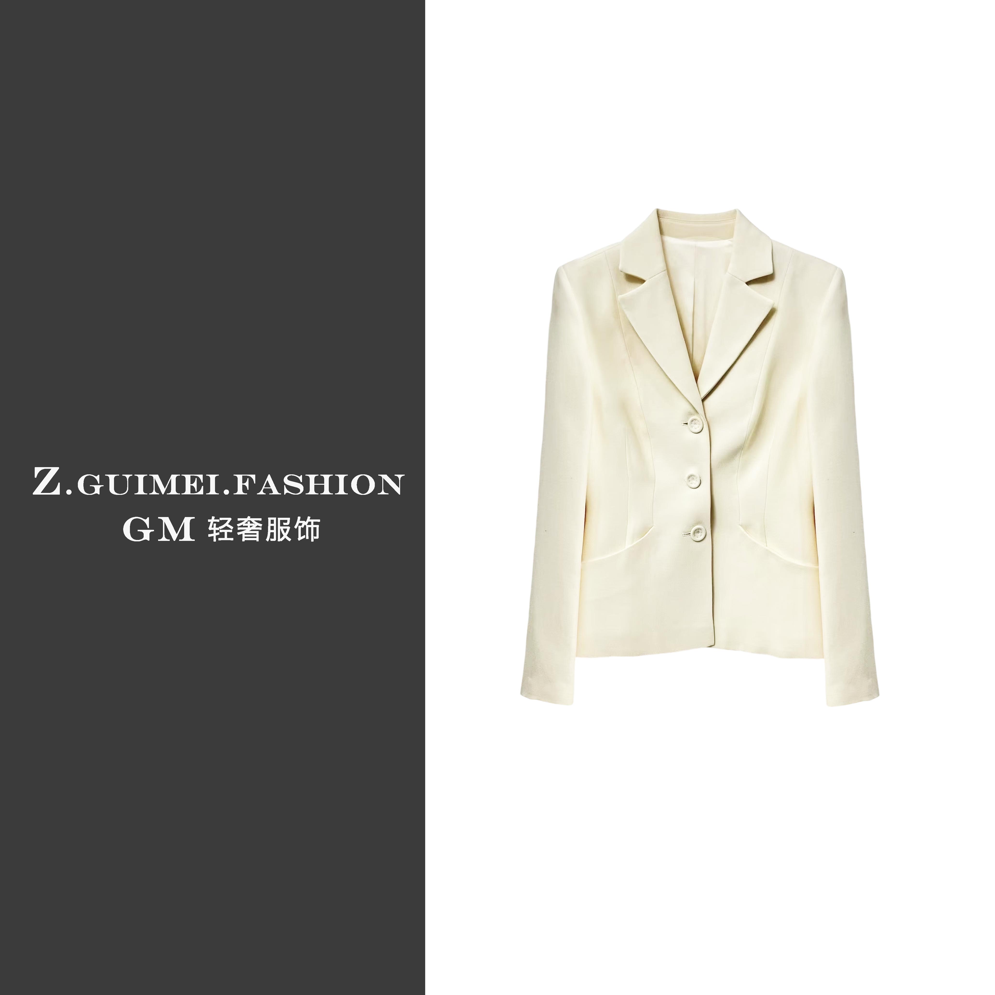 【肆姐高定】重磅丝毛外翻领西服外套X3543