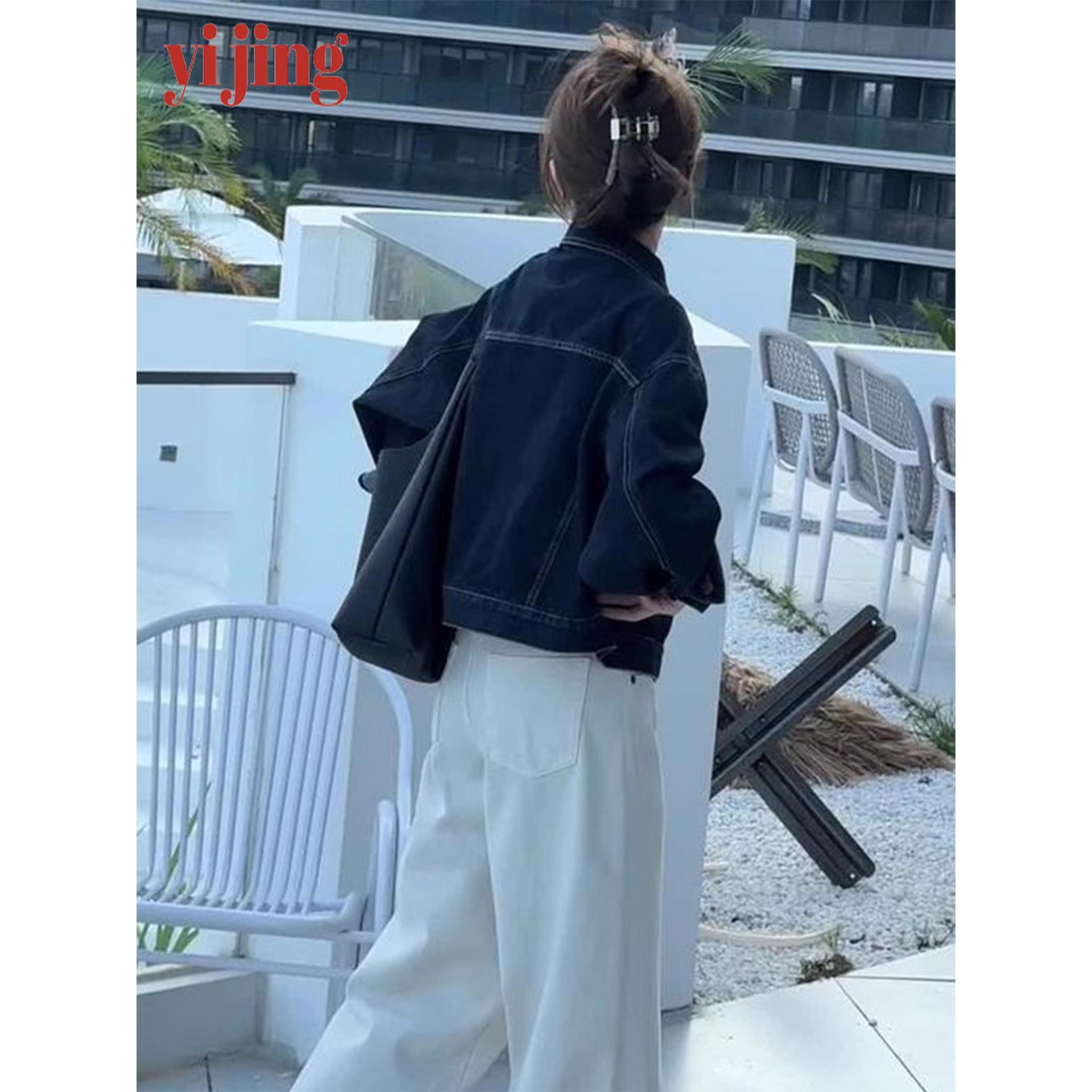 韩版小个子休闲超好看短款牛仔外套女2025秋装夹克显瘦上衣