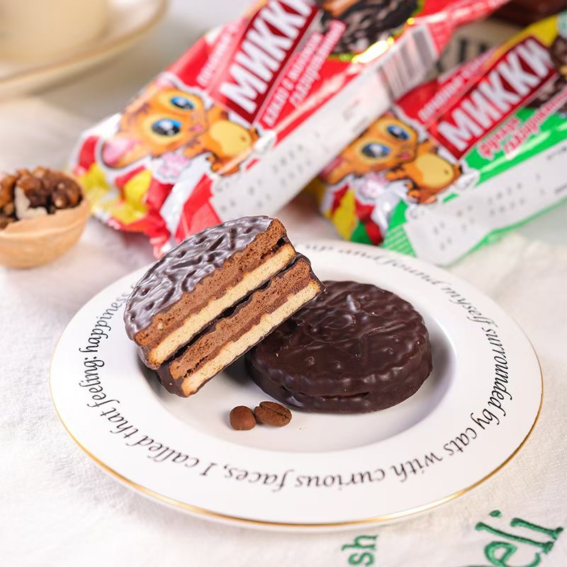 【元源】正版俄罗斯进口拉迈尔三明治夹心动物饼干卡通图案款饼干