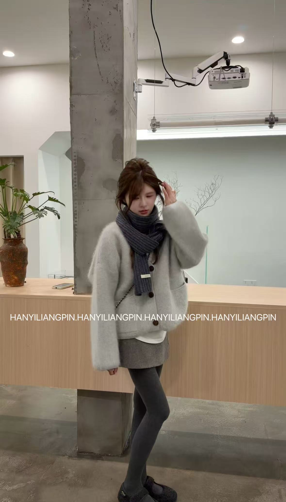 【蓝莓气泡水】韩版秋冬高级感针织衫（不可机洗）