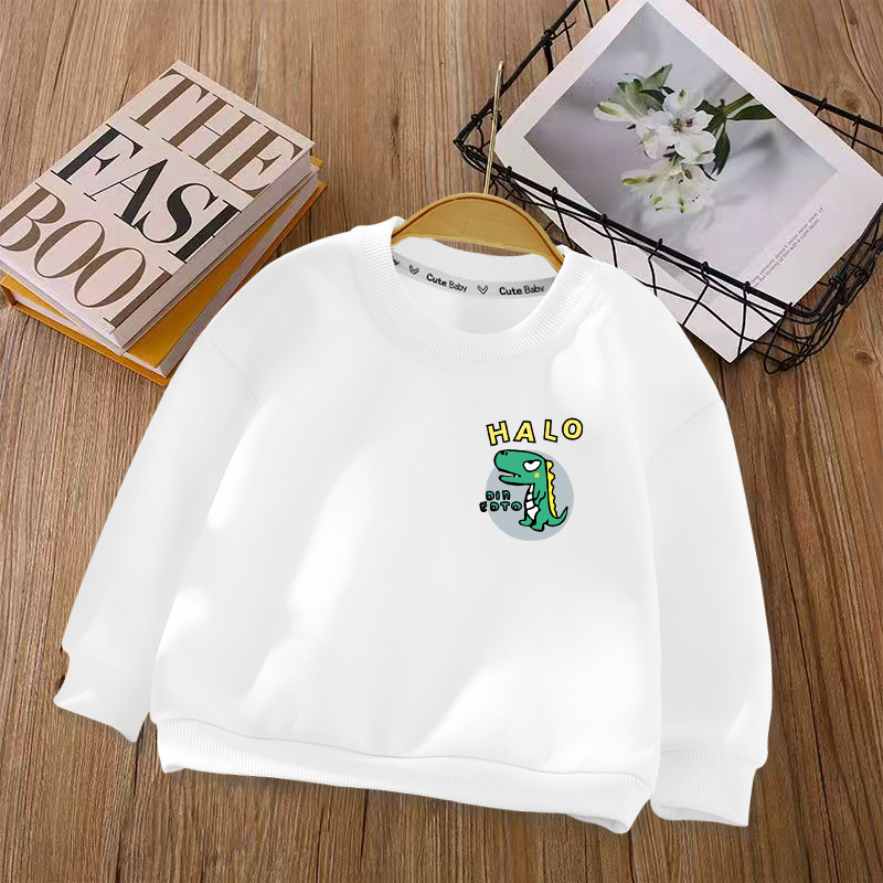 男童女童秋装上衣洋气2025新款儿童圆领卫衣春秋季宝宝潮衣中小童