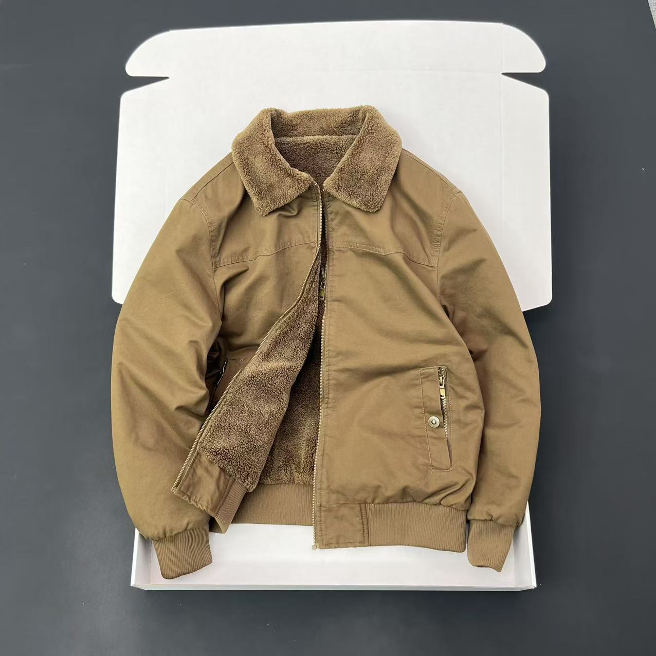 美单空军飞行服 两面穿 加绒加厚保暖男士经典复古飞行夹克外套