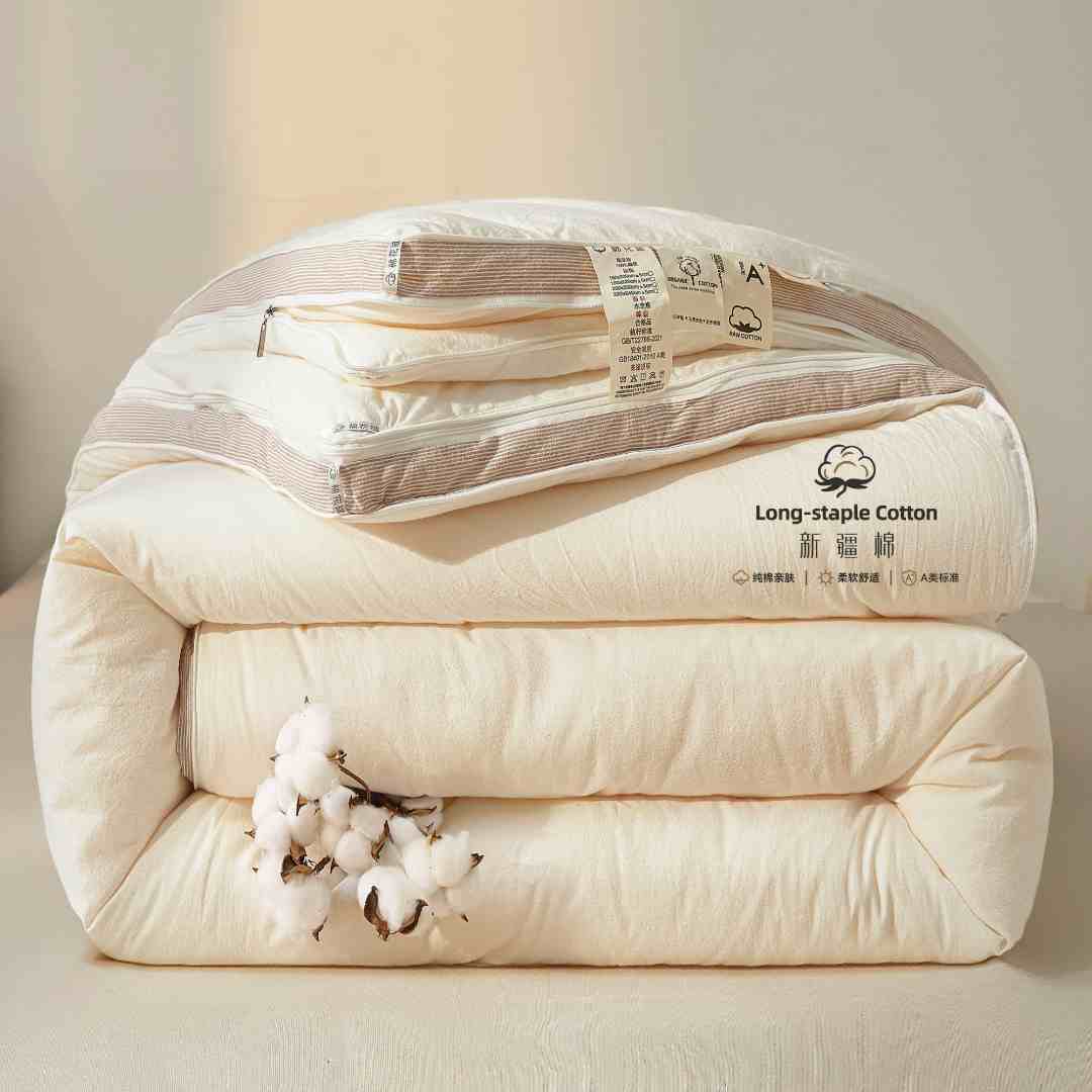 100%新疆棉花被子母被二合一拉链款加厚保暖春秋冬被芯四季通用