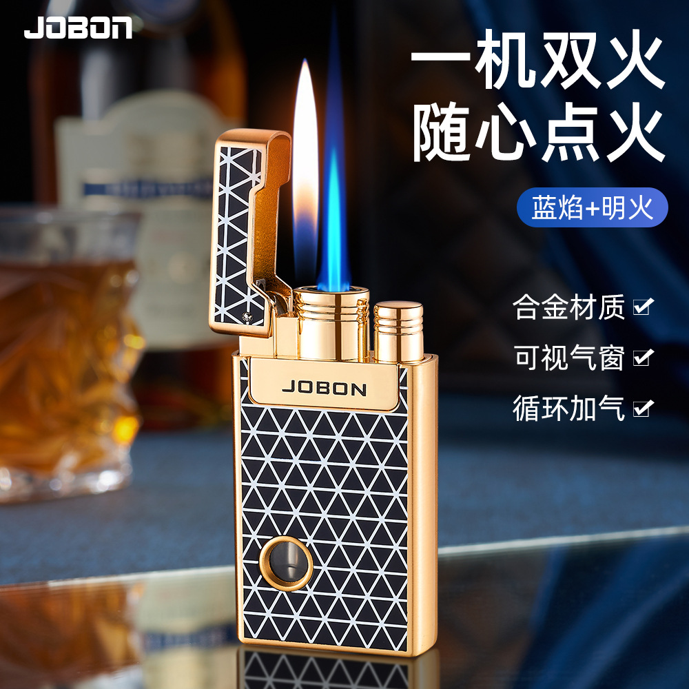 中邦ZB510新款明火直冲双火切换充气防风带可视气窗