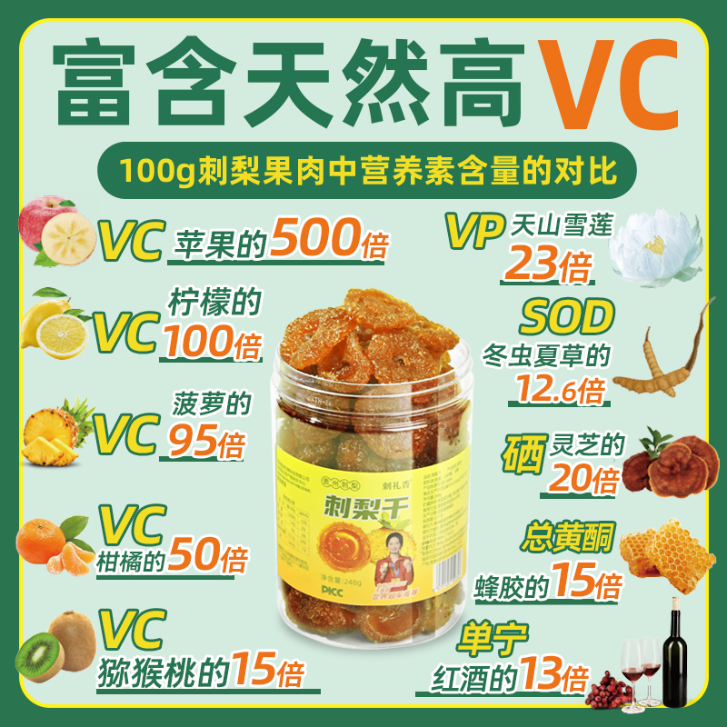 刺礼香刺梨果脯刺梨干果贵州特产刺梨干蜜饯正宗果干零食酸甜可口