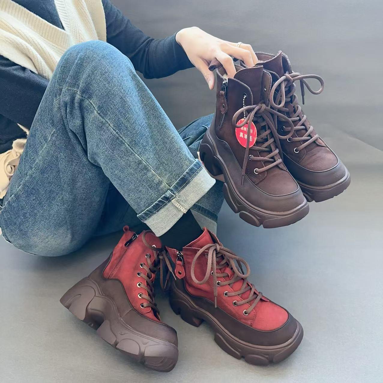 洋气琪琪甄选-真羊毛雪地靴2025年冬季新款厚底保暖防滑靴女休闲