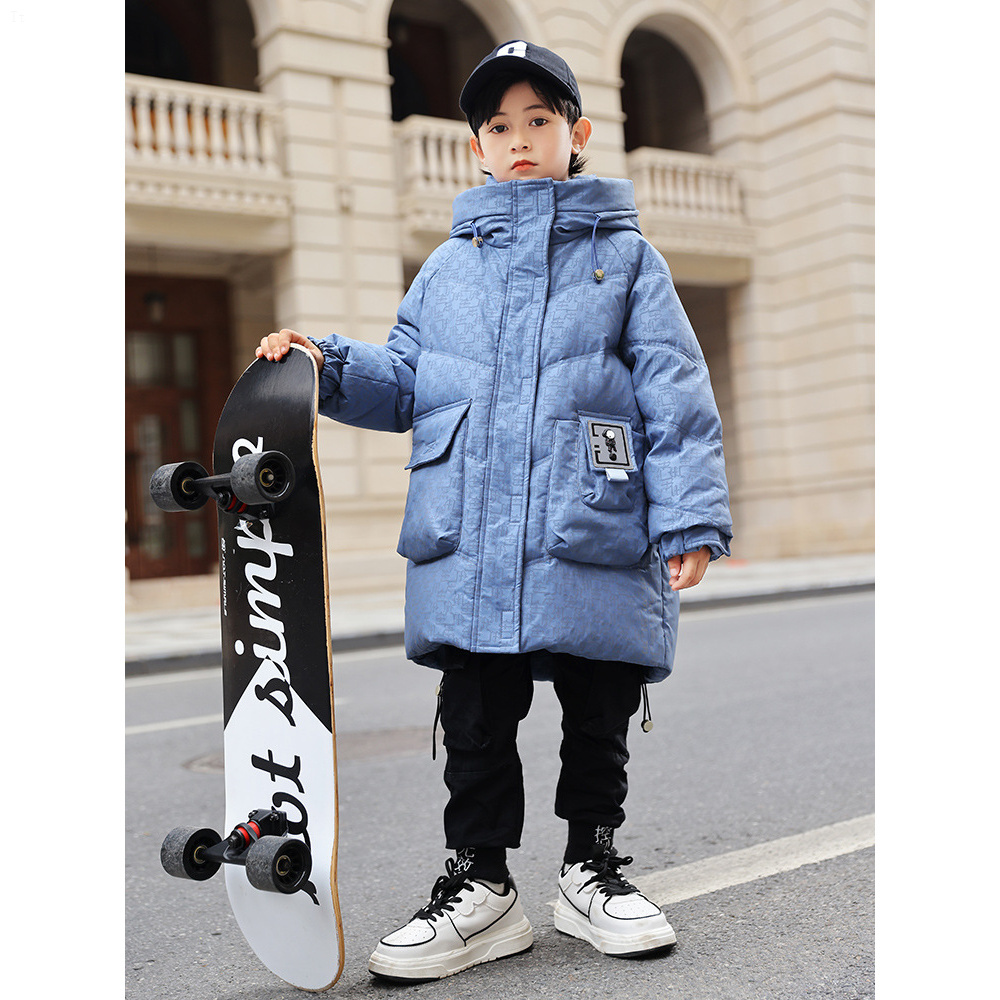 童泰【断码】儿童羽绒服男童新款中大童韩版加厚宽松休闲男中长款外