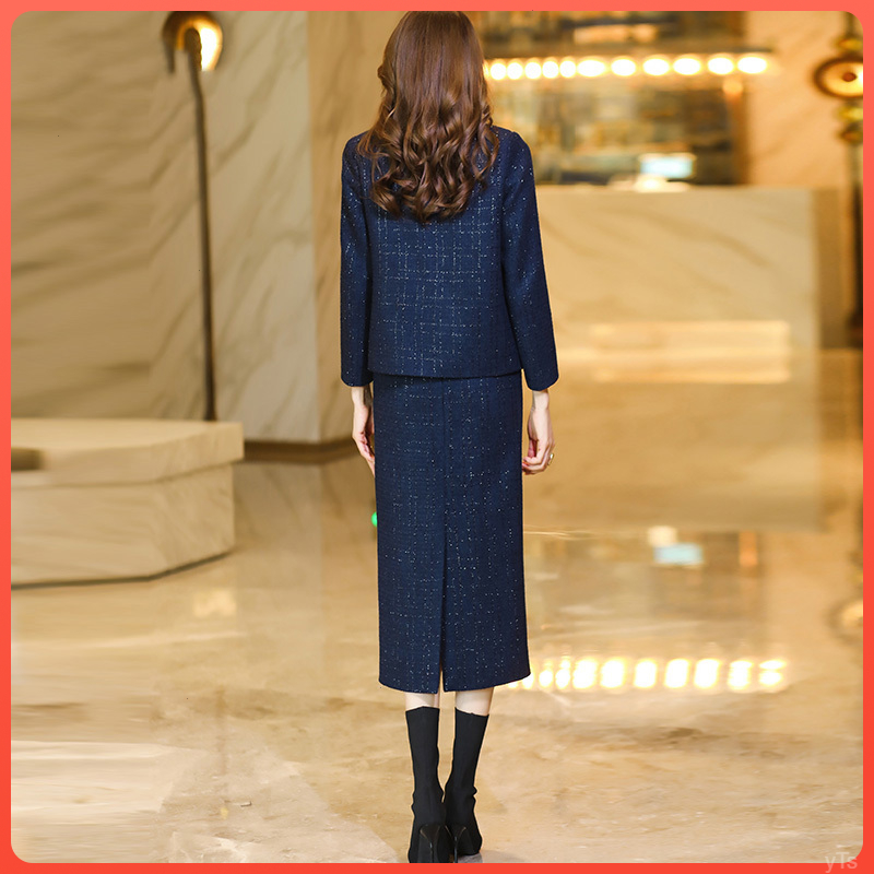 小香风套装女高级感秋冬款2025新款轻奢气质显瘦外套半身裙两件套