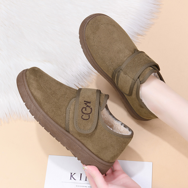 2025新款秋冬女鞋子厚底勃肯雪地靴女加绒舒适乐福鞋外穿保暖棉鞋