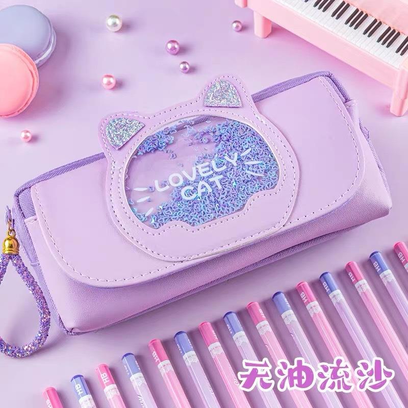 韩版大容量卡通文具盒帆布简约手账笔袋小清新学生收纳包现货批发