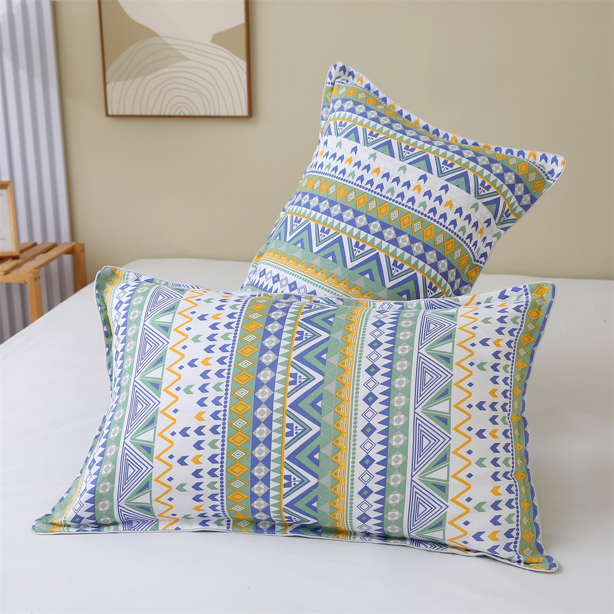 斜纹棉枕套一对装成人加大亲肤枕头套48*74cm学生家用宿舍枕芯套