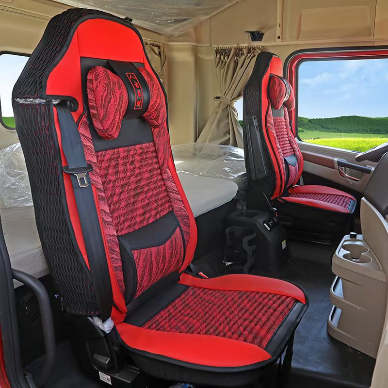 货车欧曼银河星翼豪瀚北京重卡联合皮座椅套四季通用全包冰丝坐垫