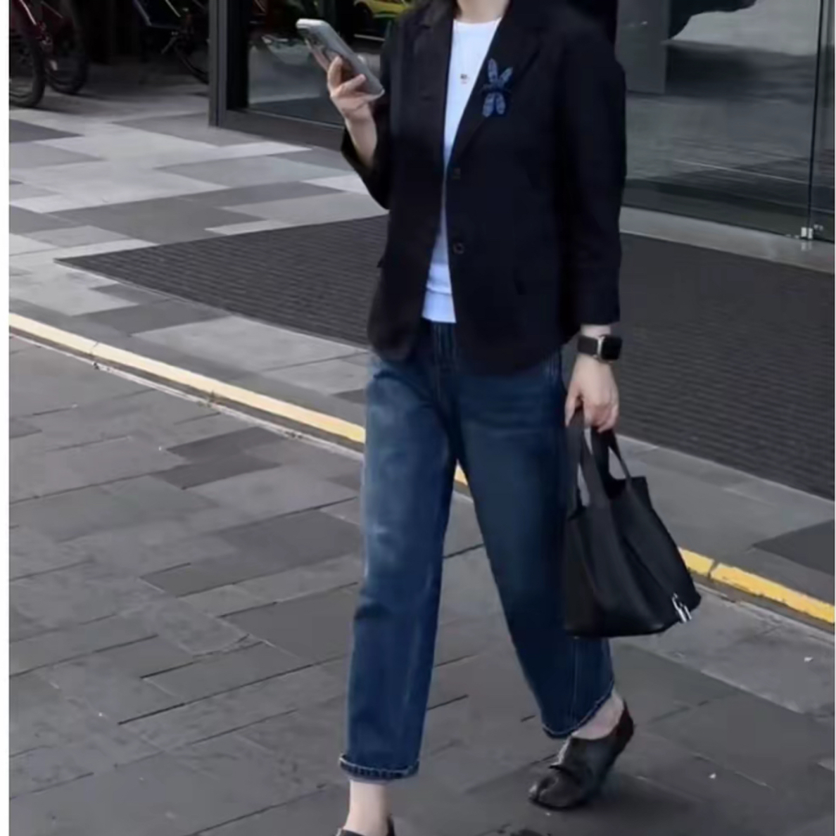 早秋款时髦休闲简约设计款气质穿搭女装