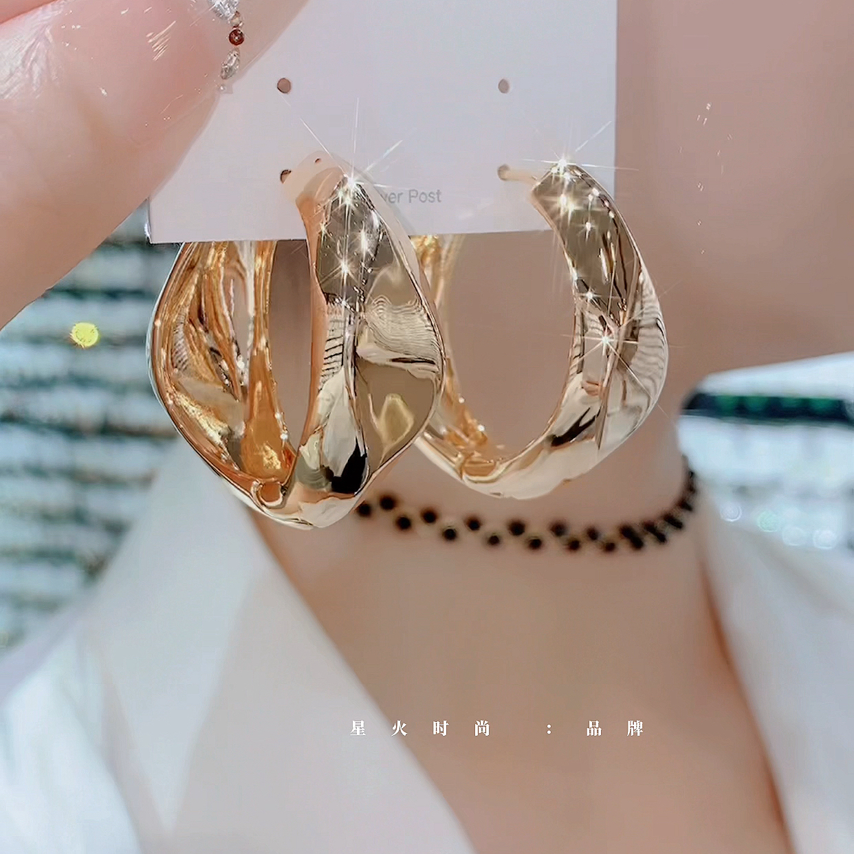 铜合金耳饰 912-潮流大气个性时尚经典洋气显白耳圈耳环大耳圈