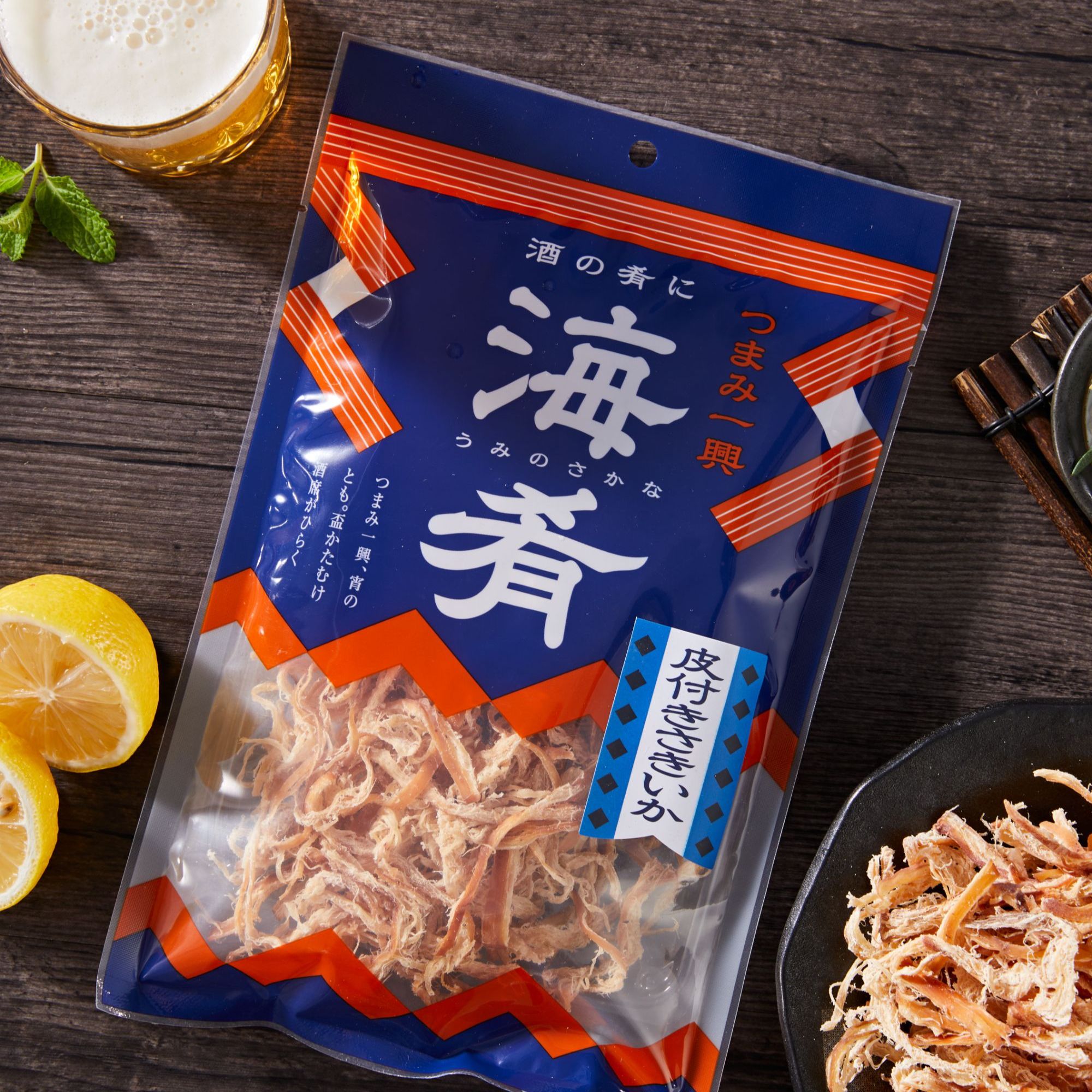 奥路森皮付鱿鱼丝北海道海鲜珍味专家奥路森日式工序制作鱿鱼零食