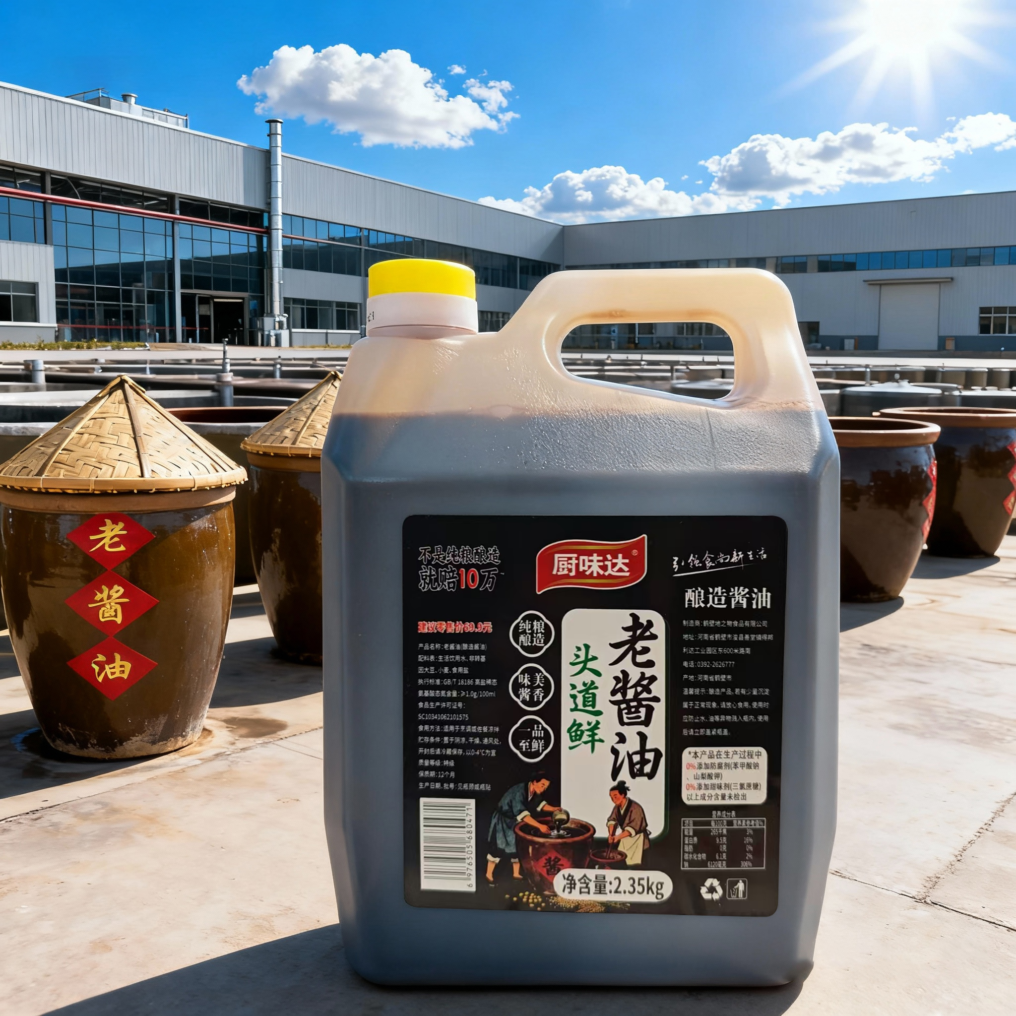 厨味达古法特级老酱油纯粮酿造