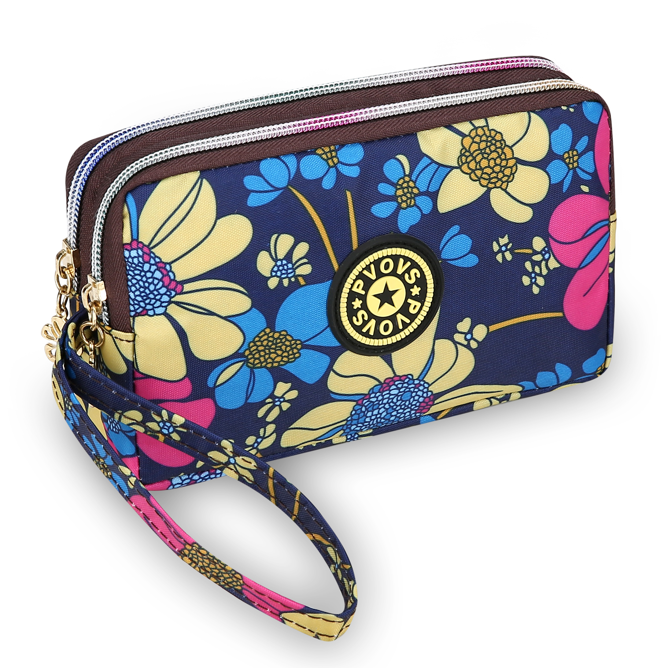 日韩时尚拉链长款钱包钥匙包手拿手挽布艺零钱包手机包女大容量包