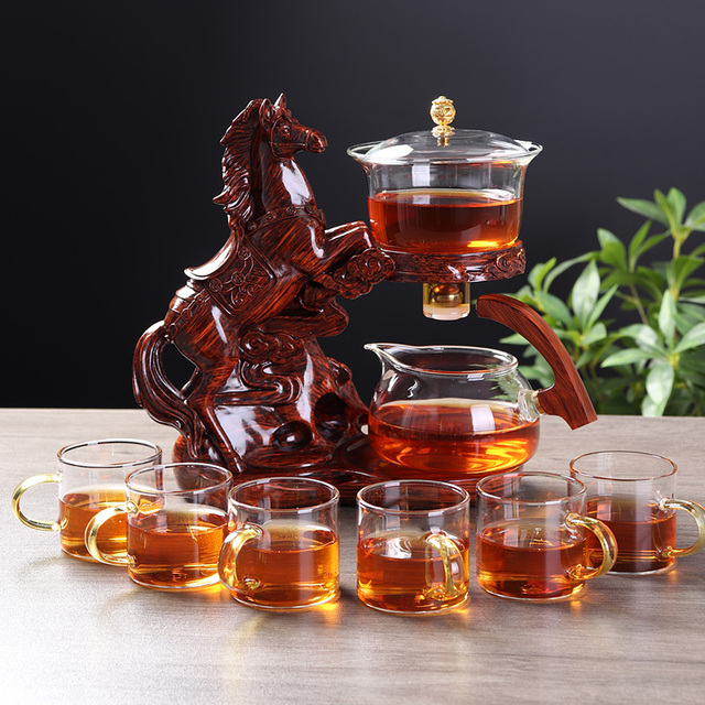 磁吸茶具套组家用玻璃懒人自动泡茶器办公室会客功夫泡茶专用茶具