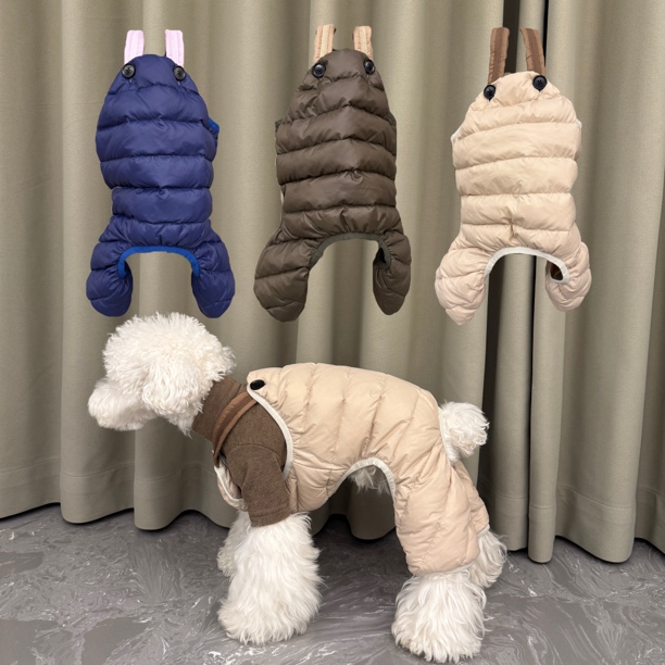 狗狗衣服90鸭绒外套雪纳瑞比熊泰迪柴犬西高地宠物背带裤