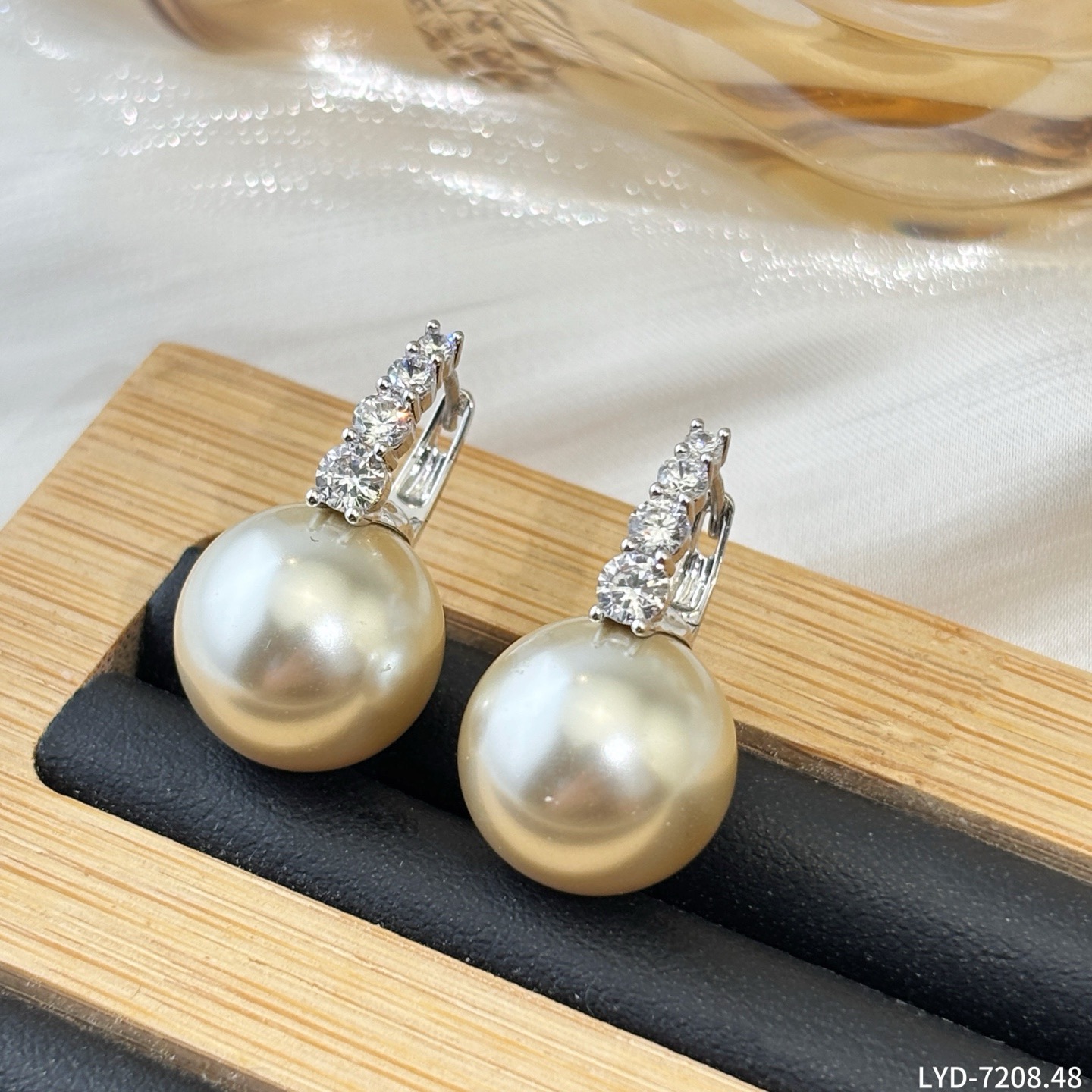 铜合金仿珍珠耳饰 丽贝丽影LYD-7208法式浪漫法式经典款耳扣