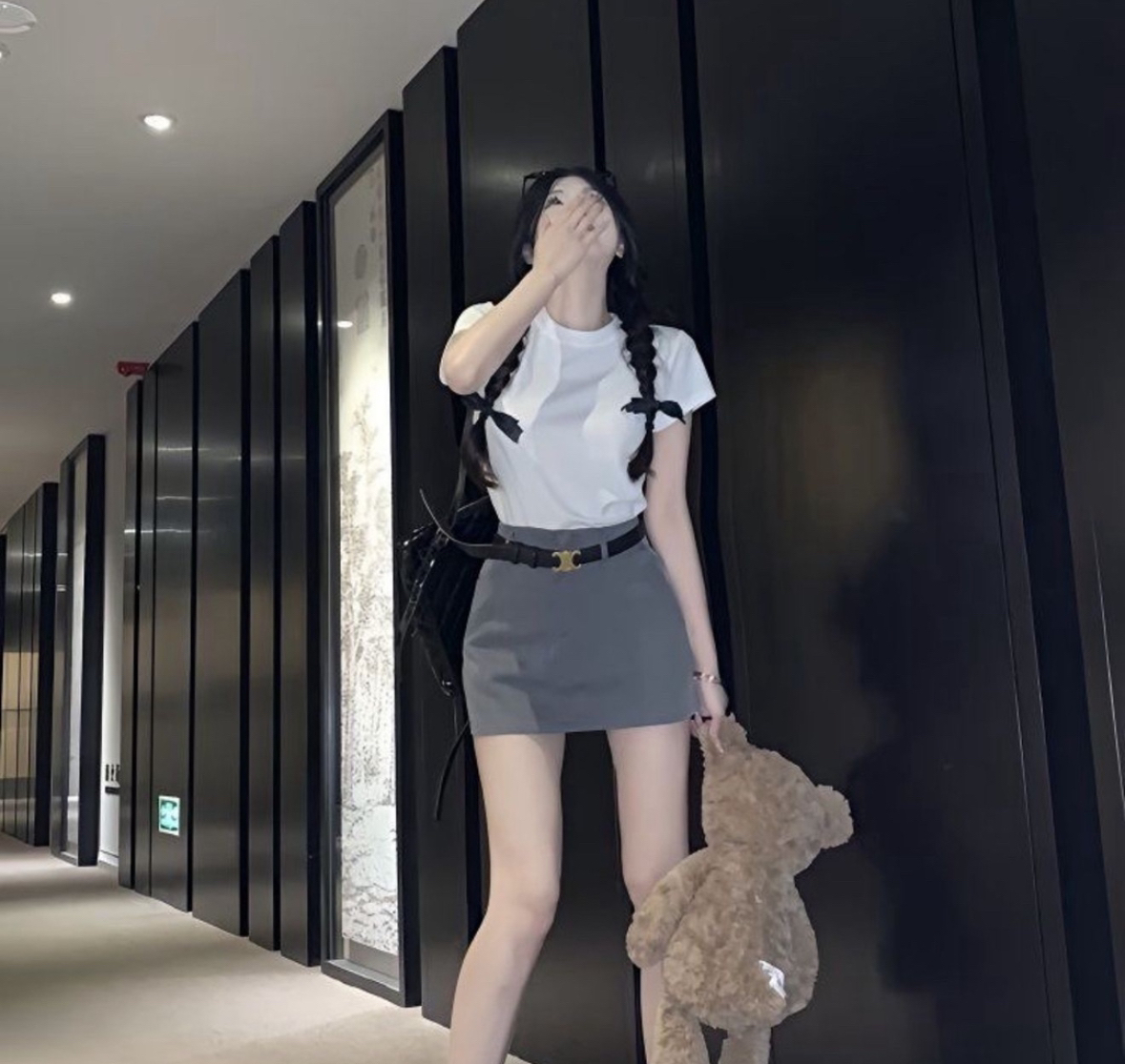 黑色高腰气质西装a字显瘦包臀半身裙女夏季新款短裙