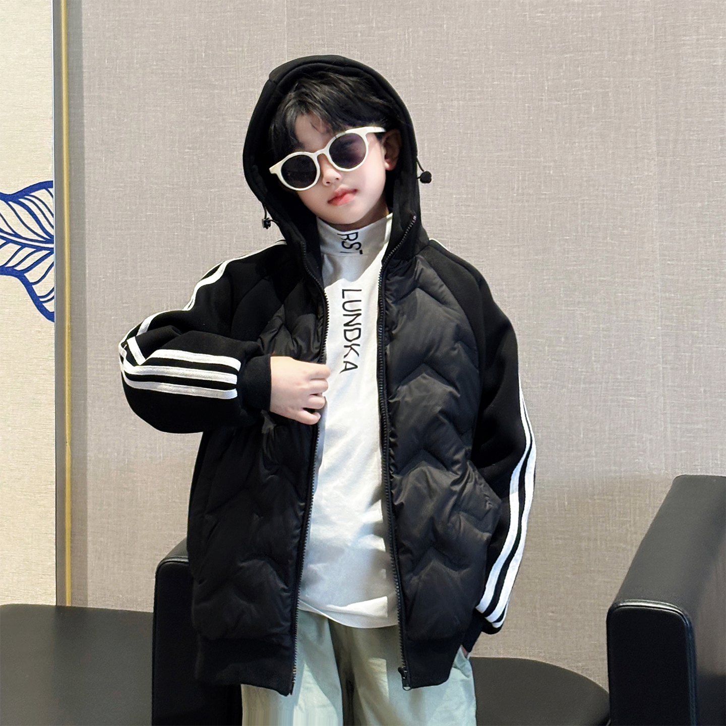 男童羽绒服轻薄冬装2025新款儿童校服神器内搭休闲保暖白鸭绒外套