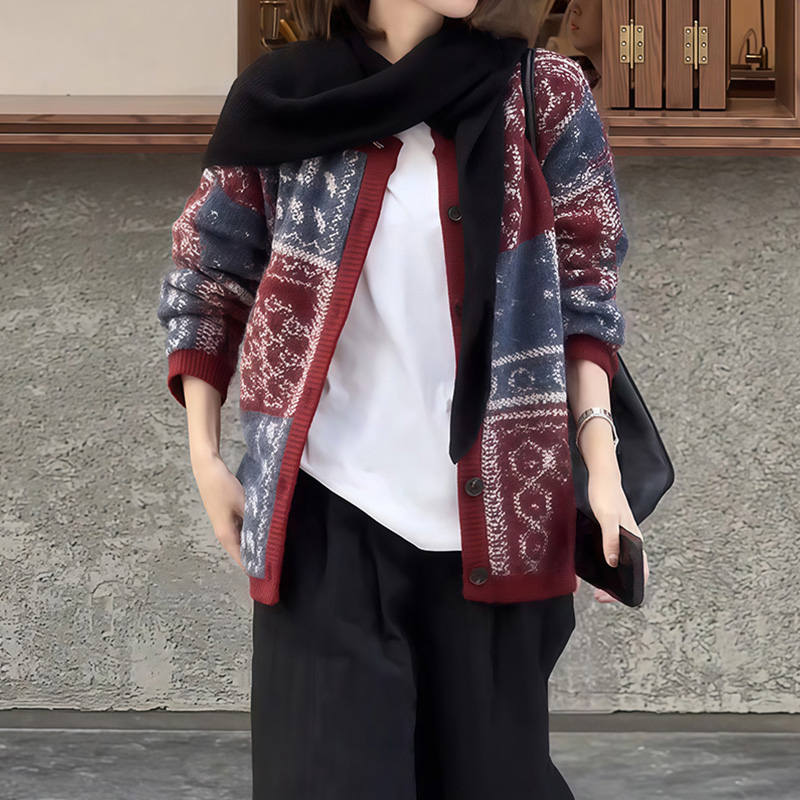 M878高级感秋冬洋气时髦针织衫开衫2025新款百搭个性女装休闲上衣